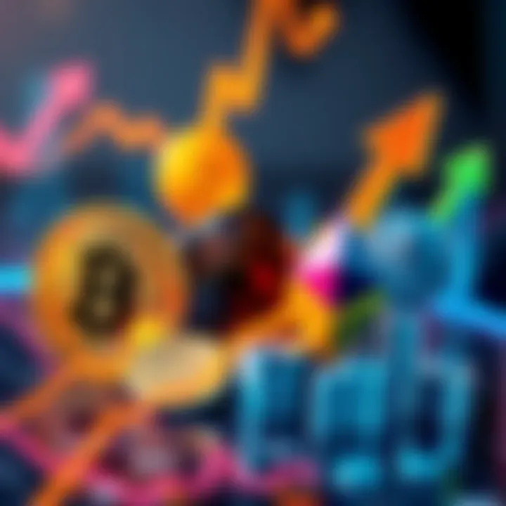 Crypto Investment Strategy A graphic showing various cryptocurrencies like Bitcoin and Ethereum with growth arrows, representing a diverse investment strategy