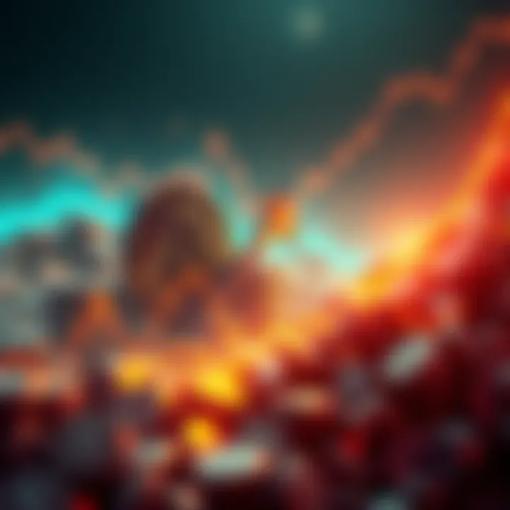 A visual representation of rising crypto loan amounts, featuring logos of Tether and Nexo prominently.