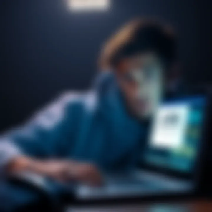 Crypto Loss after App Installation A person looking shocked while staring at a laptop screen displaying crypto wallet loss notification.