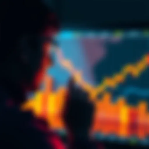 A person looking at a chart with a downward trend, showing regret over cryptocurrency investments.