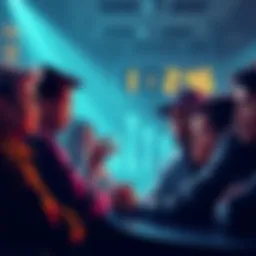 Group of individuals discussing their experiences and strategies after losing money in cryptocurrency investments