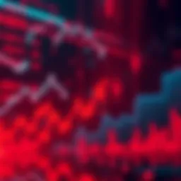 Crypto prices dropping A graphic showing a downward trend in cryptocurrency prices with red indicators, symbolizing market crisis.