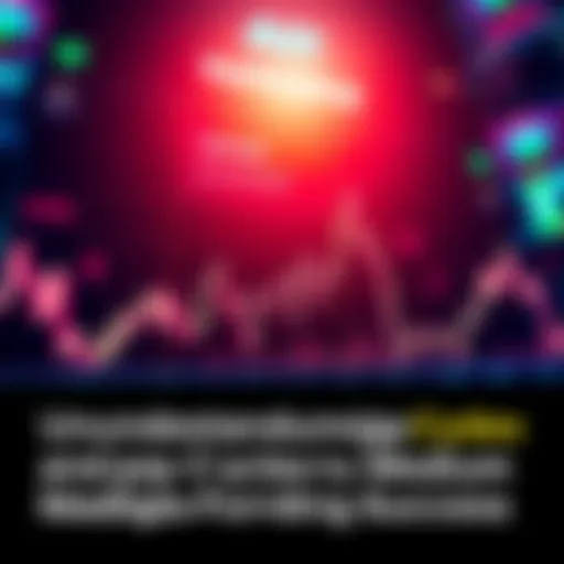 A graph showing fluctuations in cryptocurrency prices over time with upward and downward trends, emphasizing medium-term trading strategies.