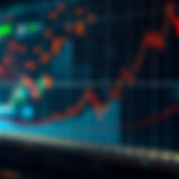 A graph showing a downward trend in cryptocurrency values, with Bitcoin and altcoins highlighted, reflecting investors' concerns during the sell-off.