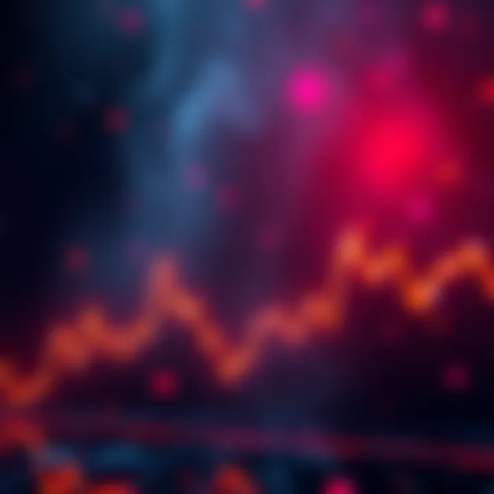 Crypto Market Decline A downward trend graph depicting falling crypto trading volumes and market instability