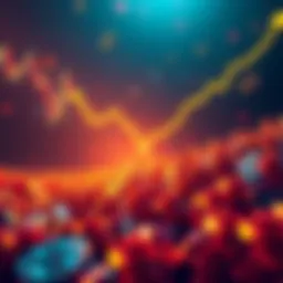 A graphic showing a downward trend in crypto values with memecoins crowding the space, symbolizing the dilution of the market.