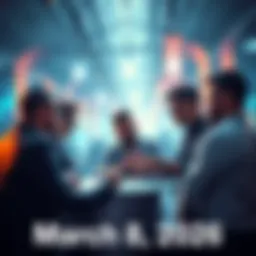 People engaging in a lively discussion about cryptocurrency trends and strategies