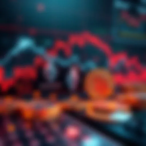 Graph showing a decline in Ethereum and altcoin values, with Bitcoin as the focus of attention amidst market volatility