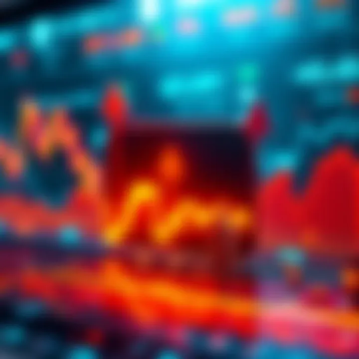 A graphic showing a fluctuating cryptocurrency price chart with symbols of fear and greed, representing human emotions affecting market behavior.