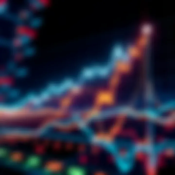 Graph showing a rise in cryptocurrency values with a bullish trend following news about the Clarity Act