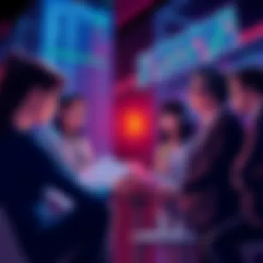 Crypto market reactions People analyzing charts and discussing cryptocurrency strategies amidst rising Bitcoin prices and market uncertainty
