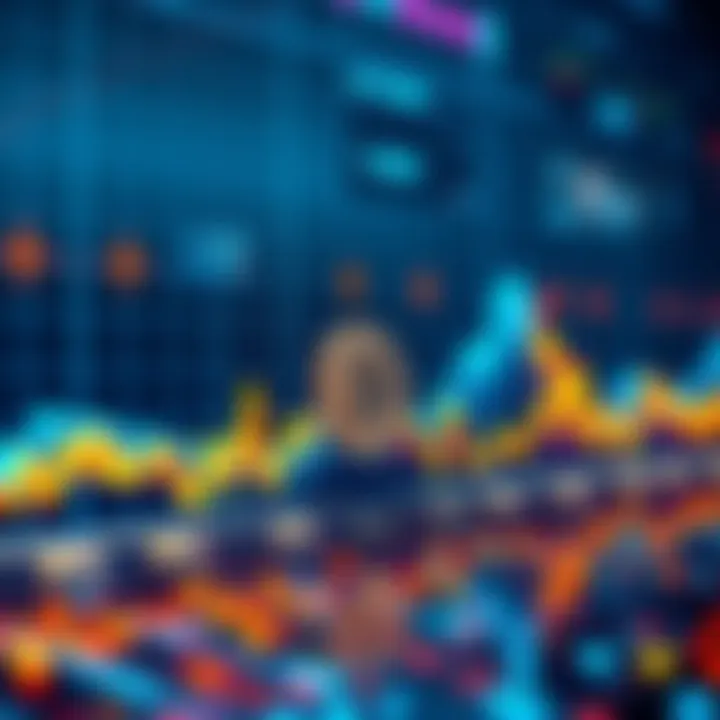 A graph showing cryptocurrency market trends with Bitcoin and Ethereum on a decline.