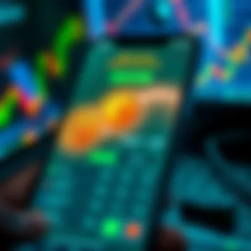 Screenshot of a crypto profit calculator app showing various coins like BTC and ETH with profit and loss statistics.