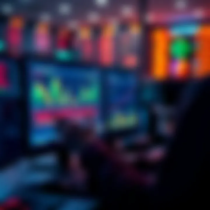 Crypto Project Analysis Person analyzing data charts and crypto projects on a computer.