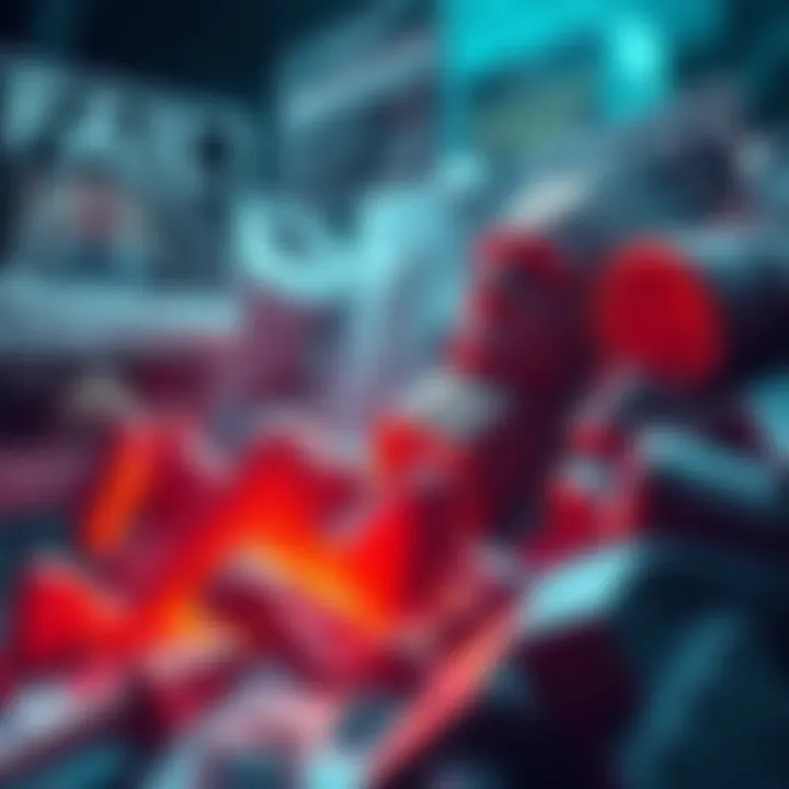 A visual representation of a declining cryptocurrency project surrounded by headlines from reputable media outlets, highlighting the importance of media coverage for success.