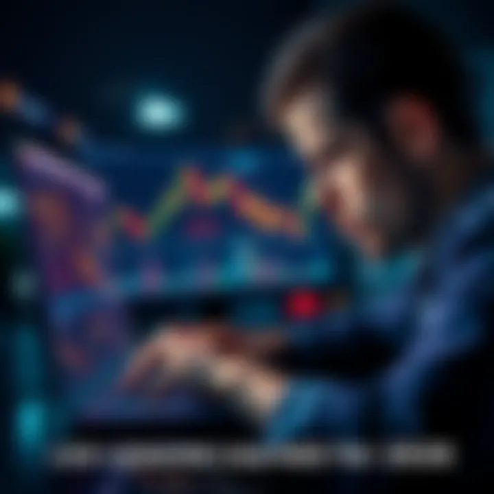 A person looking at a laptop screen showing cryptocurrency charts with a worried expression, symbolizing regret and lessons learned in crypto investments.