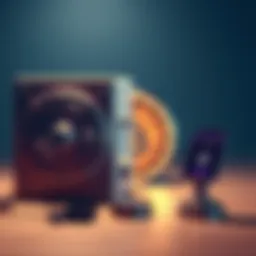 A person weighing options between self-custody and centralized exchanges for cryptocurrency, with imagery of a secure vault and a digital wallet.