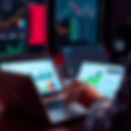 A person analyzing flexible and fixed-term savings options for cryptocurrency on a laptop with graphs and charts