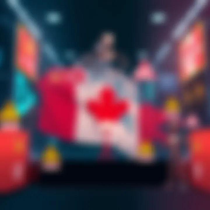 A graphic showing various crypto scams targeting Canadians, featuring fake exchanges and AI impersonations with warning signs.