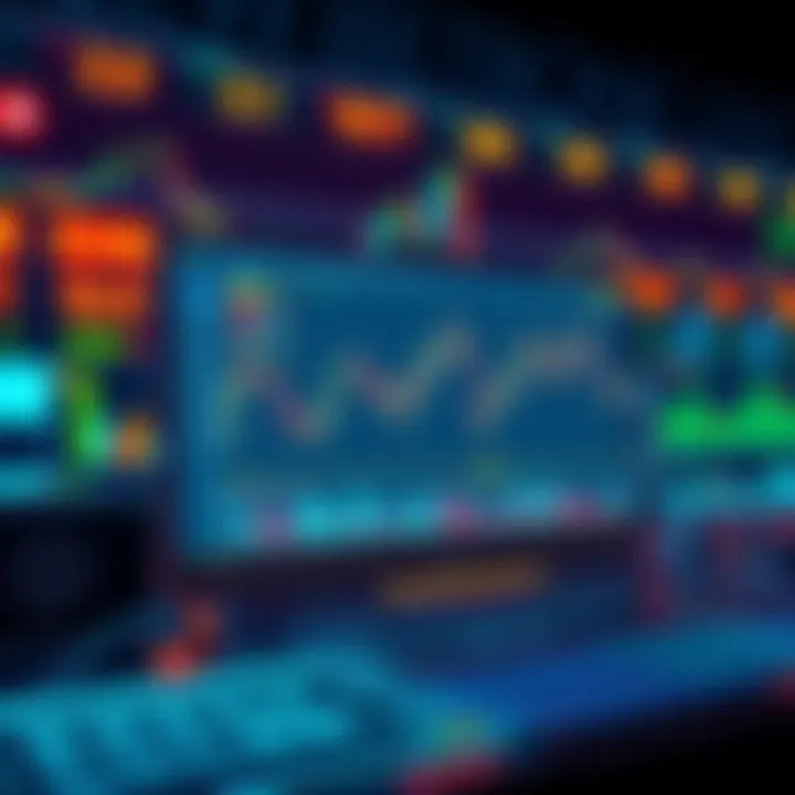 A digital platform showing a user-friendly interface for trading cryptocurrency and stocks with timeline features