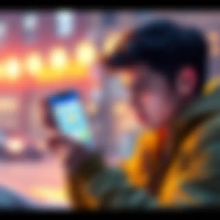 A frustrated individual looking at their phone, showing a frozen cryptocurrency wallet with USTD, highlighting their struggle to access funds for purchases.