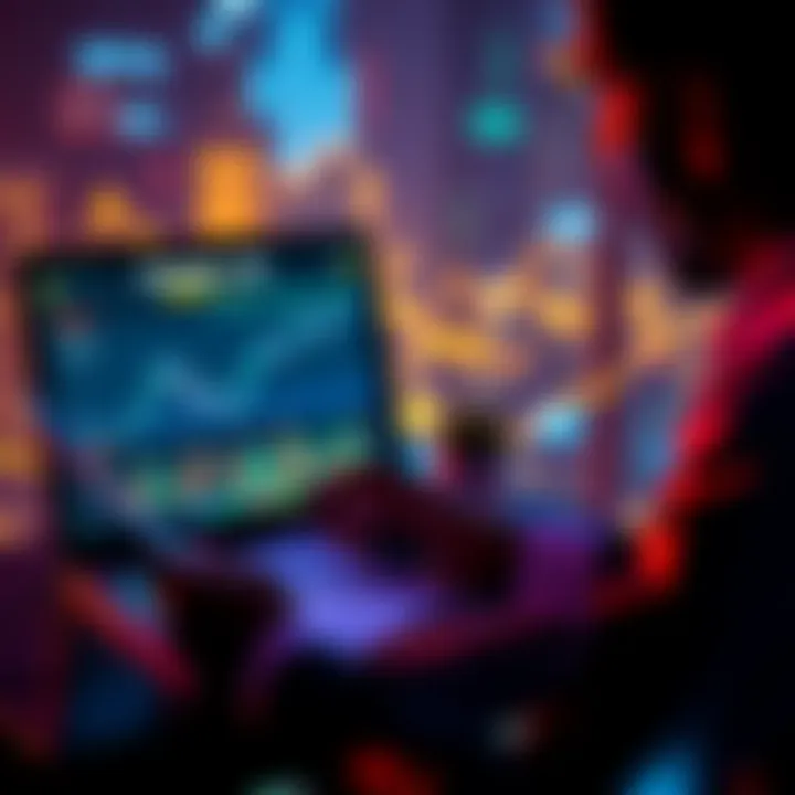 A person reviewing a 1099-DA form alongside a laptop displaying cryptocurrency data