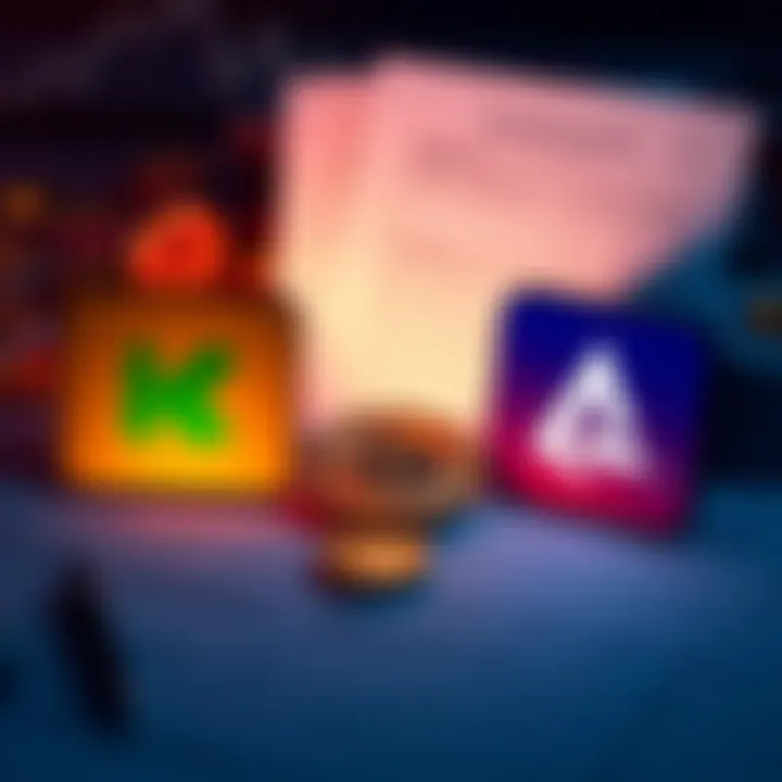 A graphic showing Koinly, CoinLedger, and Awaken logos with tax forms and cryptocurrency icons in the background