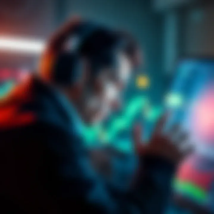 A crypto trader staring at a screen showing Cro value stagnant below $1, looking frustrated and concerned.