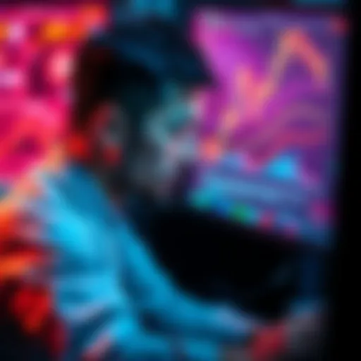 A focused trader studies a computer screen with crypto charts, searching for safe trading platforms after a recent exploit.