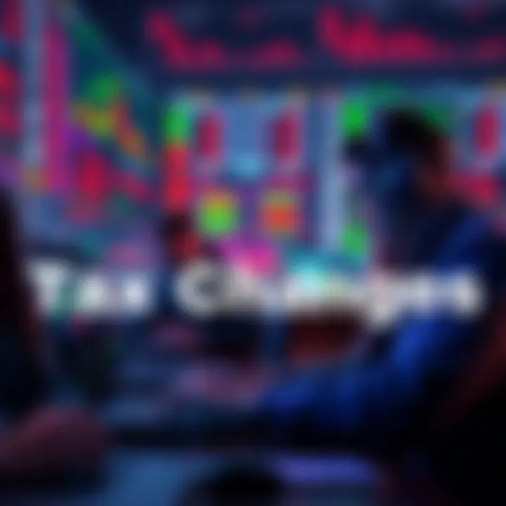 A group of crypto traders analyzing market trends and charts on their laptops, focusing on coin prices before January tax deadlines.