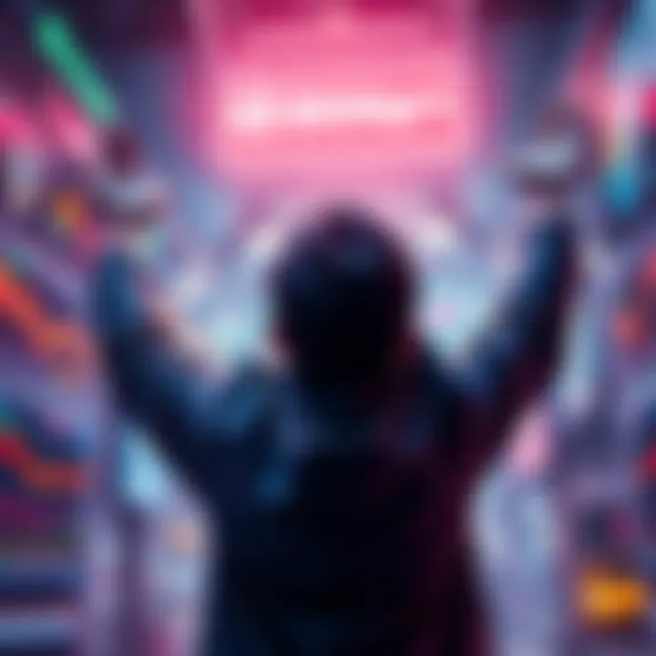 Person celebrating a successful trade on BitMart while ignoring social media distractions