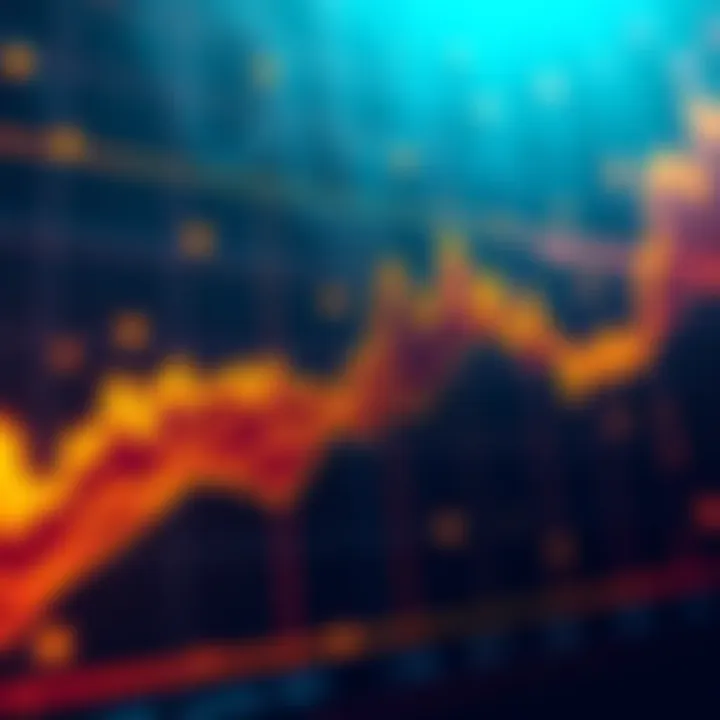 Crypto trading chart with steady lines A cryptocurrency trading chart showing steady growth over time, illustrating patience in trading strategies