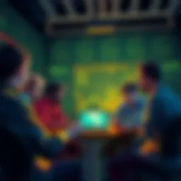 A group of people discussing cryptocurrency trading and safety tips online.