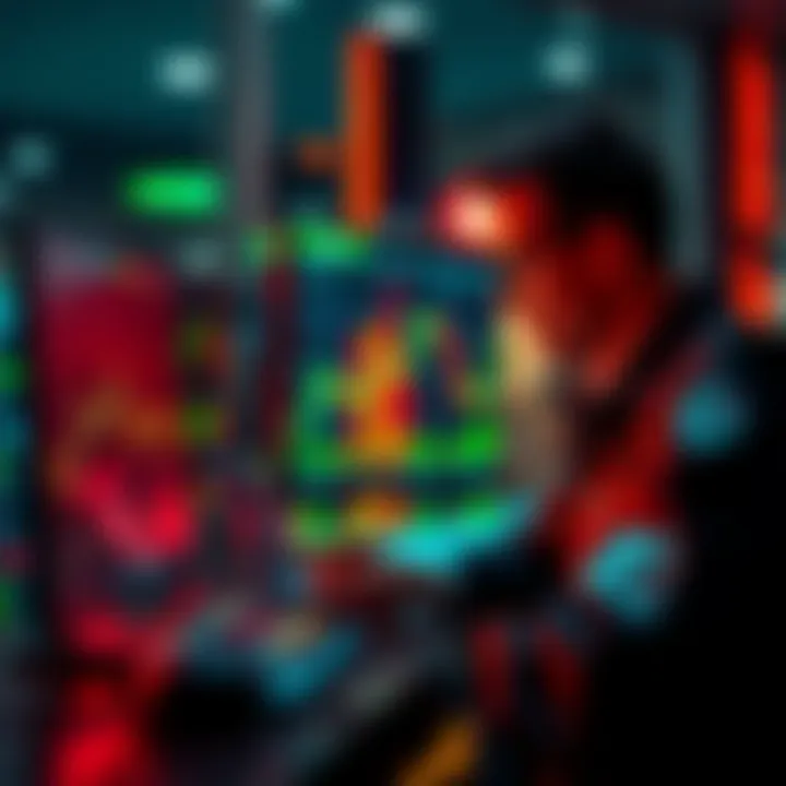 A trader analyzing charts on the BYDFI platform, highlighting fees and order types.