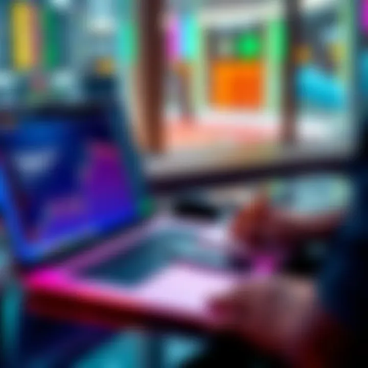 A person analyzing cryptocurrency prices on a laptop while taking notes about tax implications.