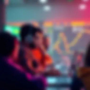 Crypto Trading Tips Discussion A group of people exchanging cryptocurrency trading tips in an online forum, focused on safety and vigilance.