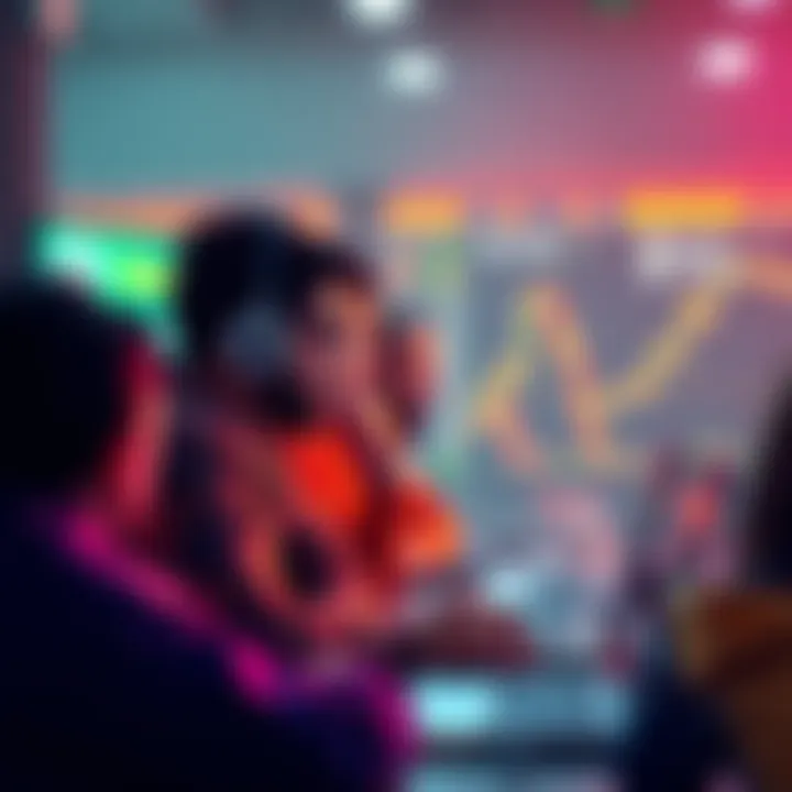 Crypto Trading Tips Discussion A group of people exchanging cryptocurrency trading tips in an online forum, focused on safety and vigilance.