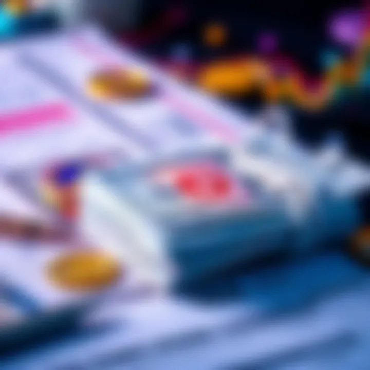 A visual representation of bundled crypto transactions being reported as digital assets, with tax forms and cryptocurrency icons in the background.