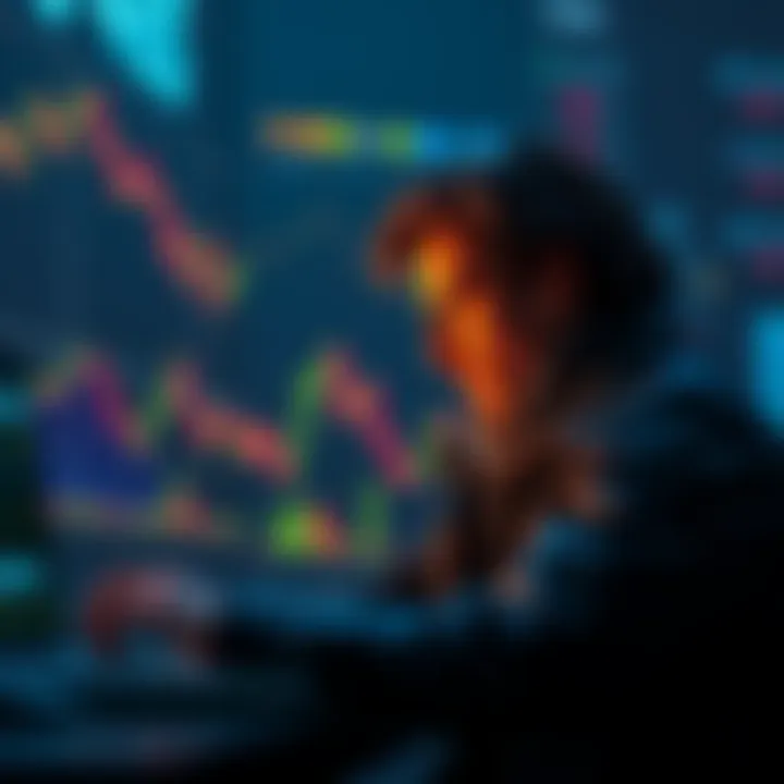 A person analyzing cryptocurrency trends A person looking at cryptocurrency charts on a laptop, showing a concerned expression about the market shift
