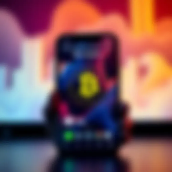 A smartphone displaying a new crypto wallet app with a digital currency symbol, highlighting beta testing opportunity.