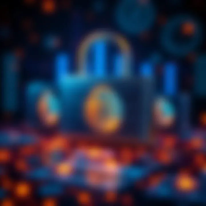 A graphic showing a cryptocurrency wallet icon with a padlock, symbolizing security and control over assets.