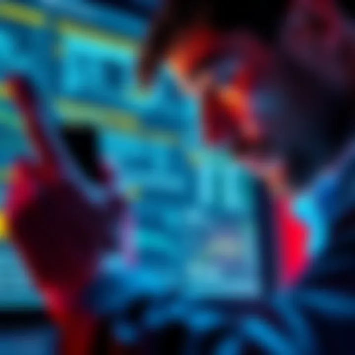 A person examining a Ledger wallet with digital signatures on a screen, representing crypto security concerns.