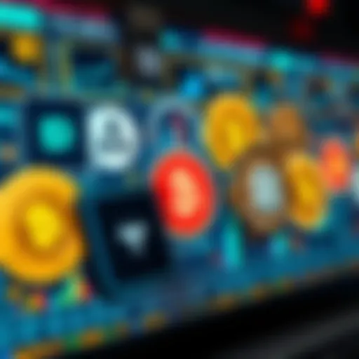 Various cryptocurrency wallets displayed on a digital screen, including MetaMask, Trust Wallet, and IronWallet, showcasing their logos and features for secure holding.