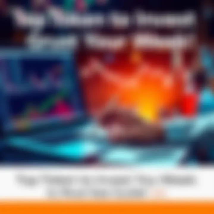 A person analyzing cryptocurrency graphs and charts with a laptop and notepad, indicating investment decisions.