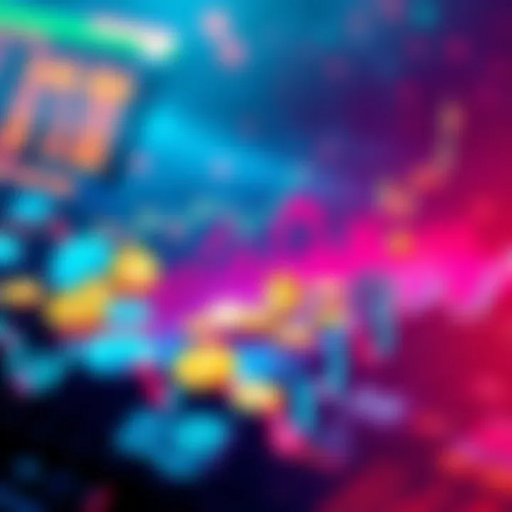 Cryptocurrency Market Trends A graph showing rising cryptocurrency prices with various digital coins illustrated around it.