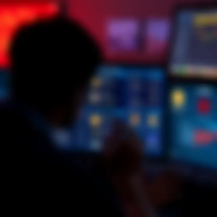 A person looking at a computer screen displaying various cryptocurrency wallet information.