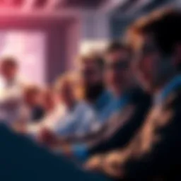 A group of influential figures in cryptocurrency sharing insights and strategies at a conference.