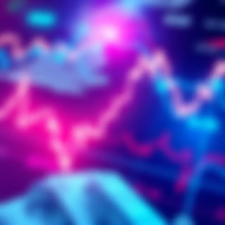 A visual representation of currency exchange rates between USD and GBP with fluctuating graphs
