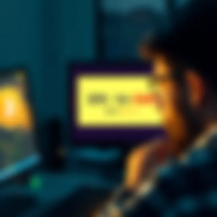 A person looking at a computer screen showing a failed Eth to GBP conversion with a concerned expression