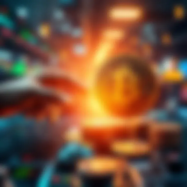 Currency exchange with stablecoins A digital representation showing currency exchange using stablecoin technology, highlighting fast and efficient transactions.